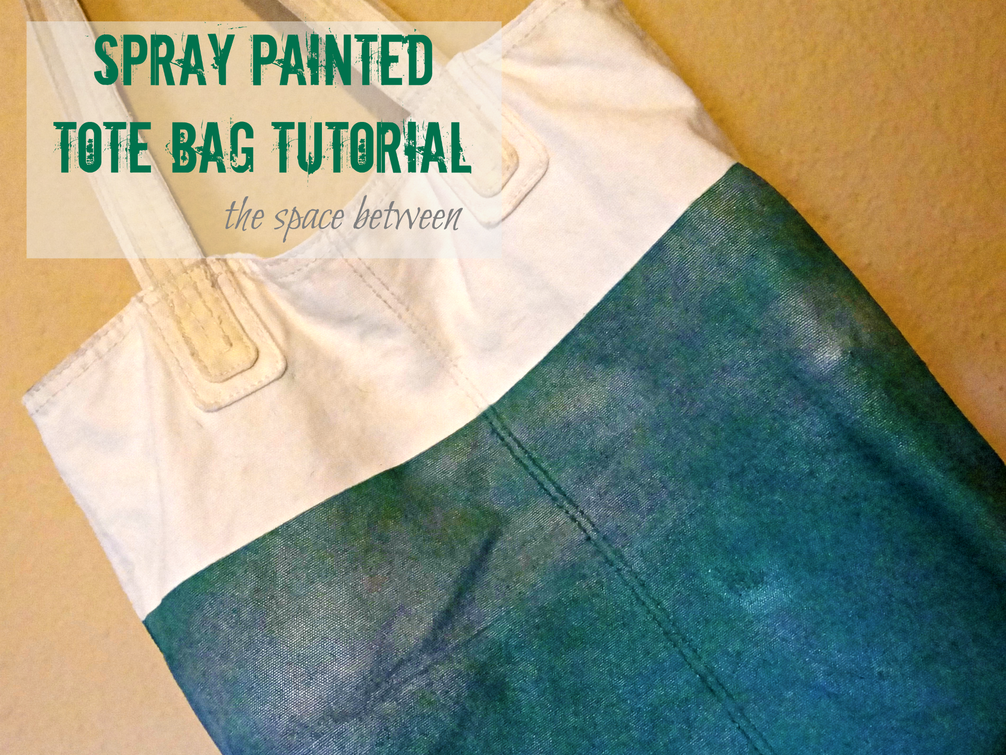 diy bag update with spray paint - the space between