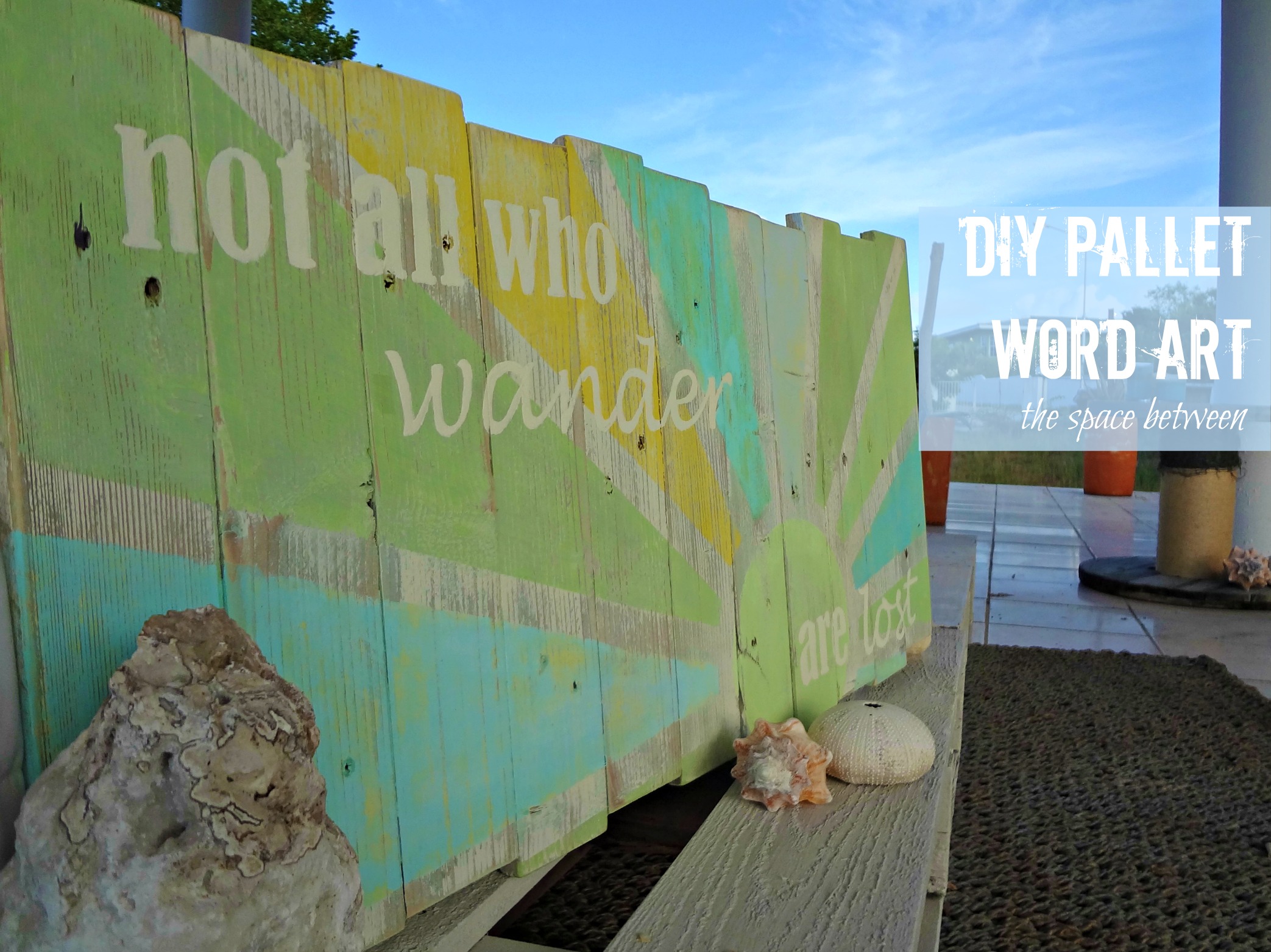 painting words on pallets