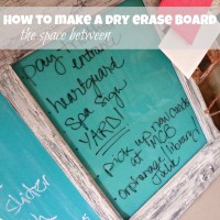 how to make a dry erase board
