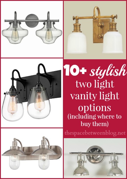 stylish 2 light vanity light options