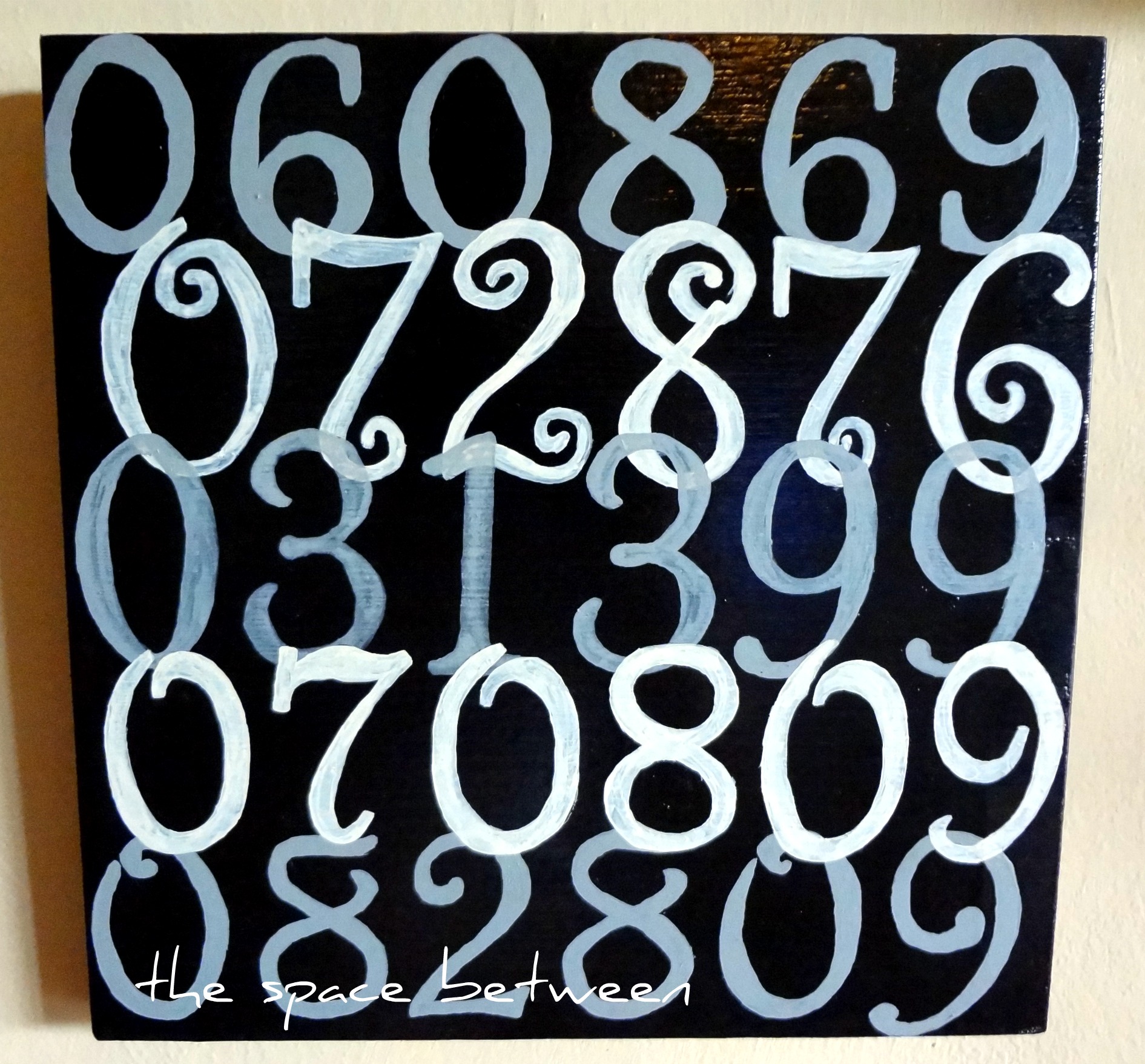 the little black canvas {number art} - the space between