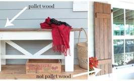 pallet bench and shutter