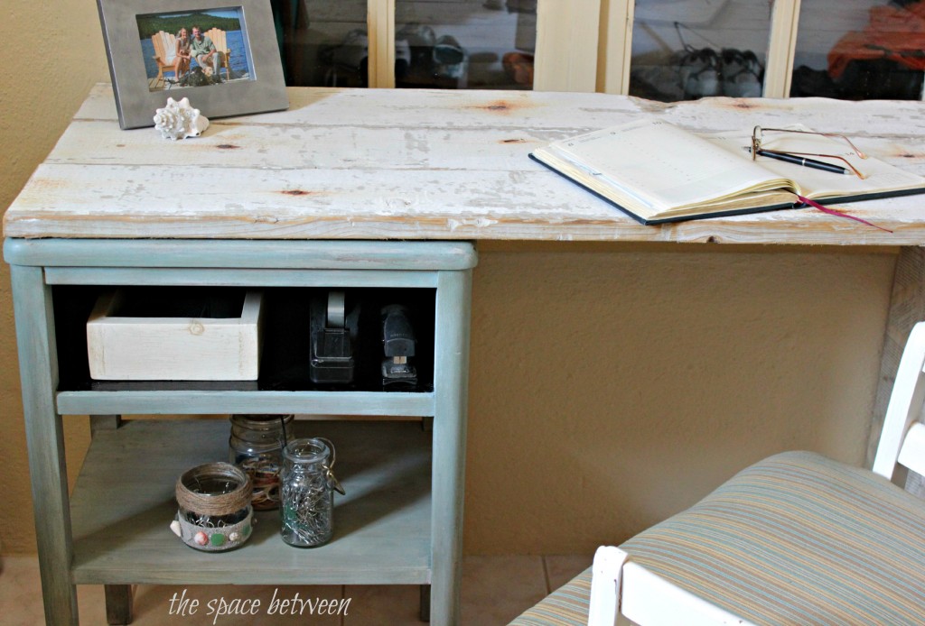 old wood desk