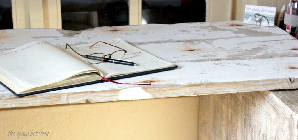 old wood desk