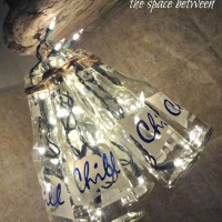 DIY bottle craft {chandelier}