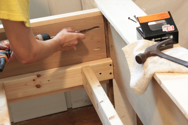 diy wood frame bed assembly