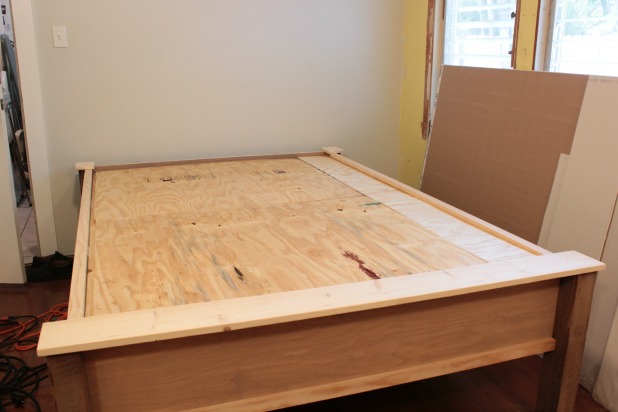 diy wood frame bed assembly