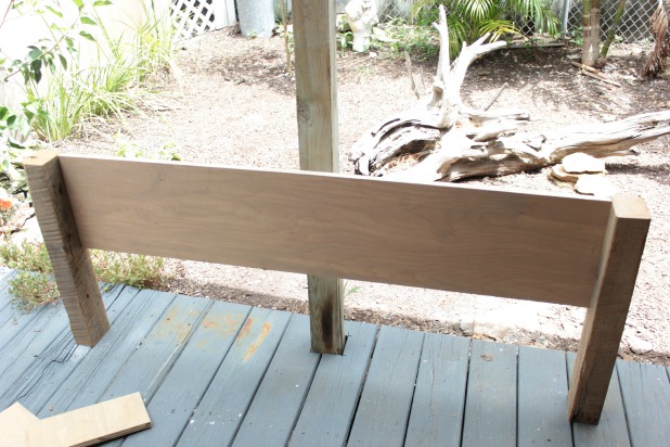 diy wood frame bed headboard assembly