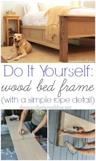 diy wood frame bed tutorial