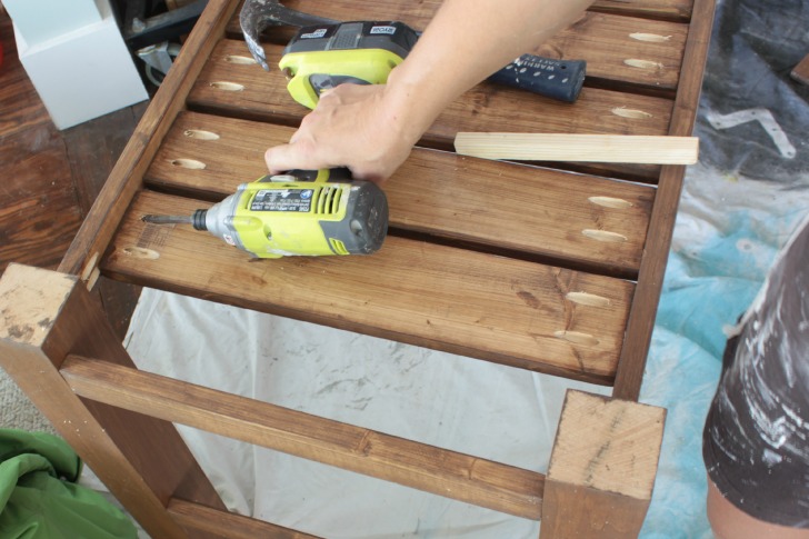 DIY wood vanity