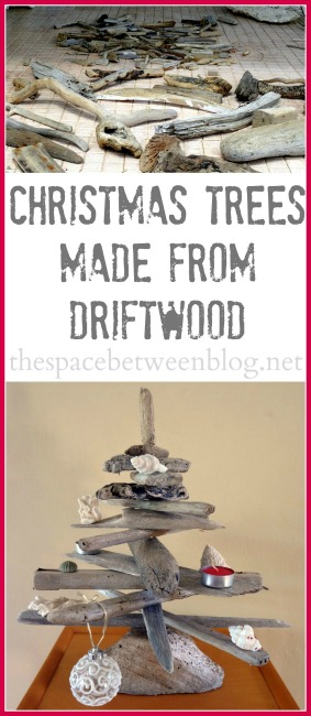 driftwood christmas tree collage