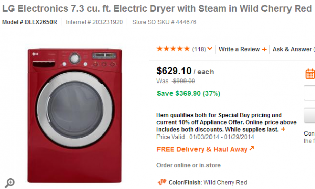 lg steam dryer