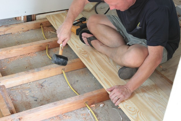 installing new hardwood floor
