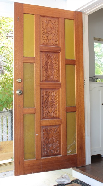 front door complete with new glass panels