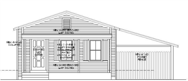 new front elevation drawing