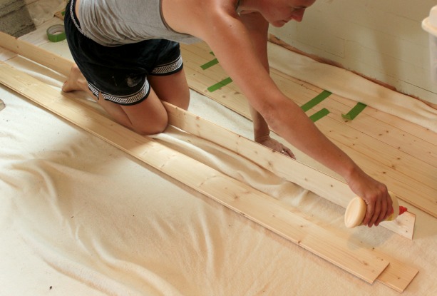 assembling diy wood closet doors