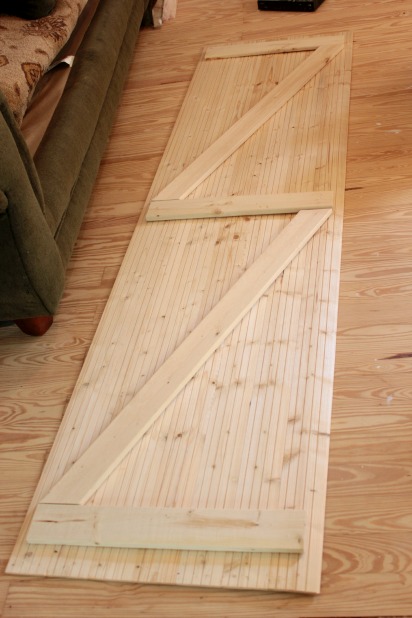 assembling diy wood closet doors