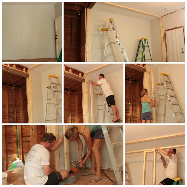 framing in the wall to wall closet