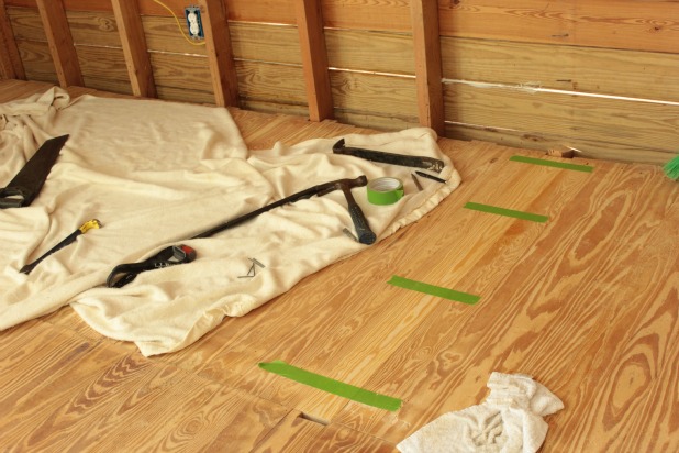 a little hardwood floor repair - the space between