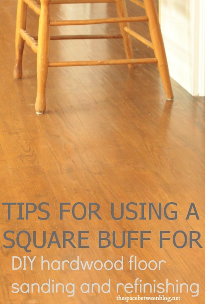 hardwood floor restoration with a square buff sander