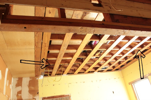 removing drop ceilings in the guest bedroom