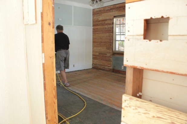 hardwood floor restoration - sanding