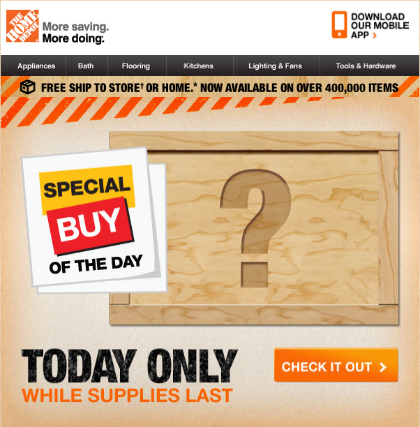 the home depot deal of the day