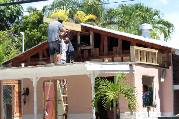 house exterior roof raising