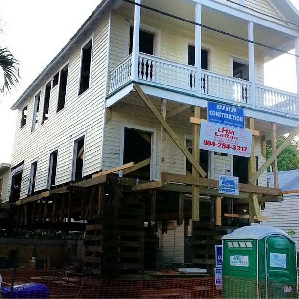 Key West house jacked up