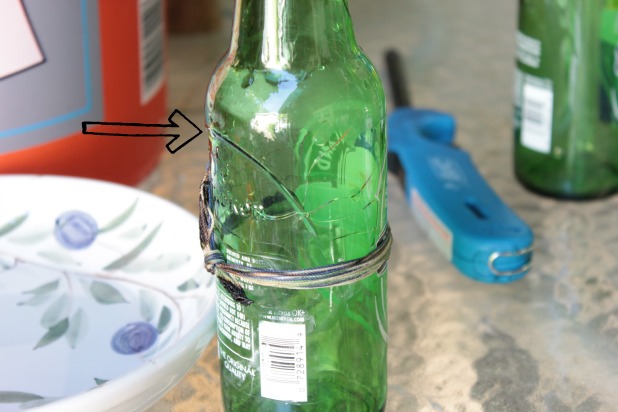 how to cut a bottle with a string