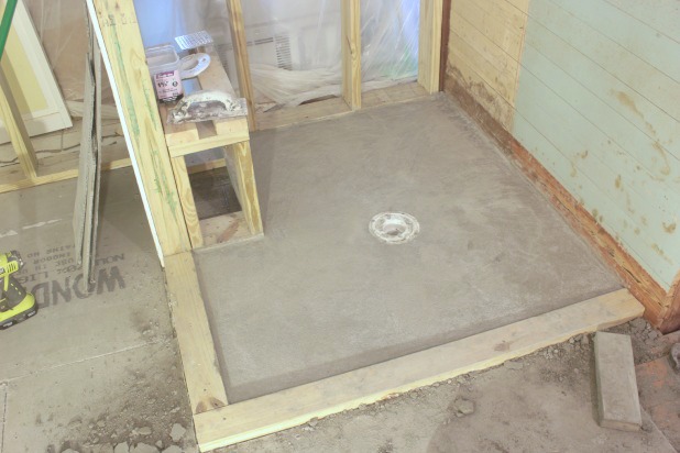 How To Diy A Shower Pan Preslope The Space Between