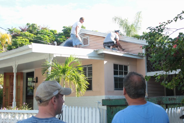 key west house exterior roof demolition