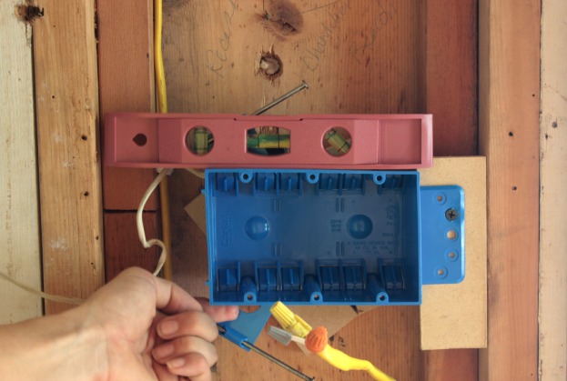 installing a light switch box