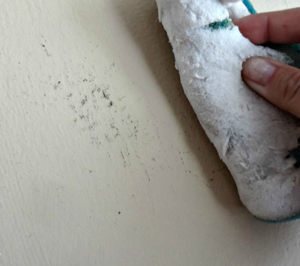 cleaning with a magic eraser