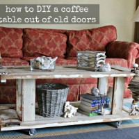 diy door turned coffee table