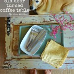 old door upcycle - how to make a coffee table out of old doors