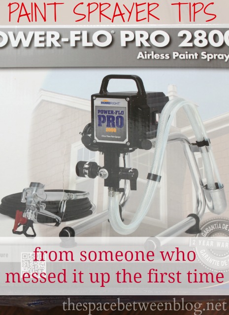 using a paint sprayer 