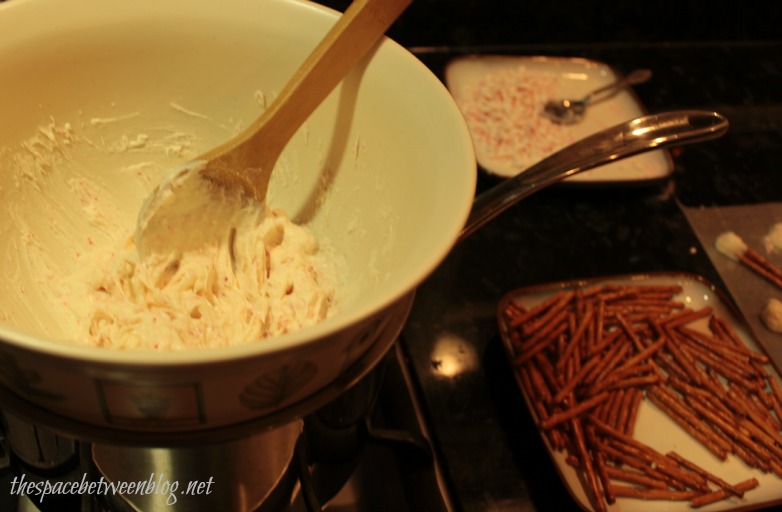 peppermint pretzel sticks