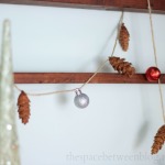 pine cone and mini ornament garland