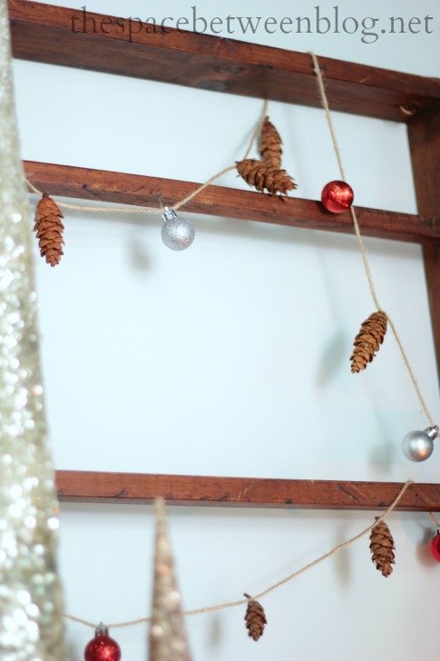 pine cone and mini ornament garland