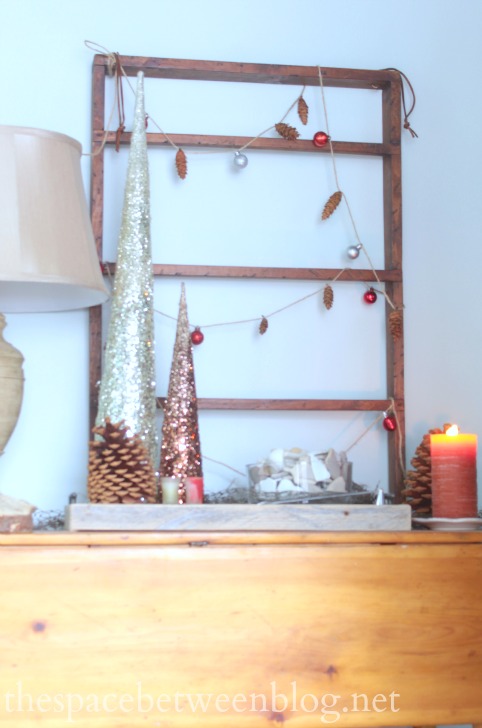 pine cone and mini ornament garland