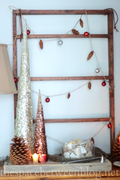 pine cone and mini ornament garland