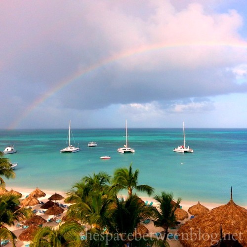 Palm Beach Aruba rainbow