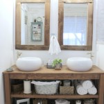 rustic bathroom vanity and mirrors