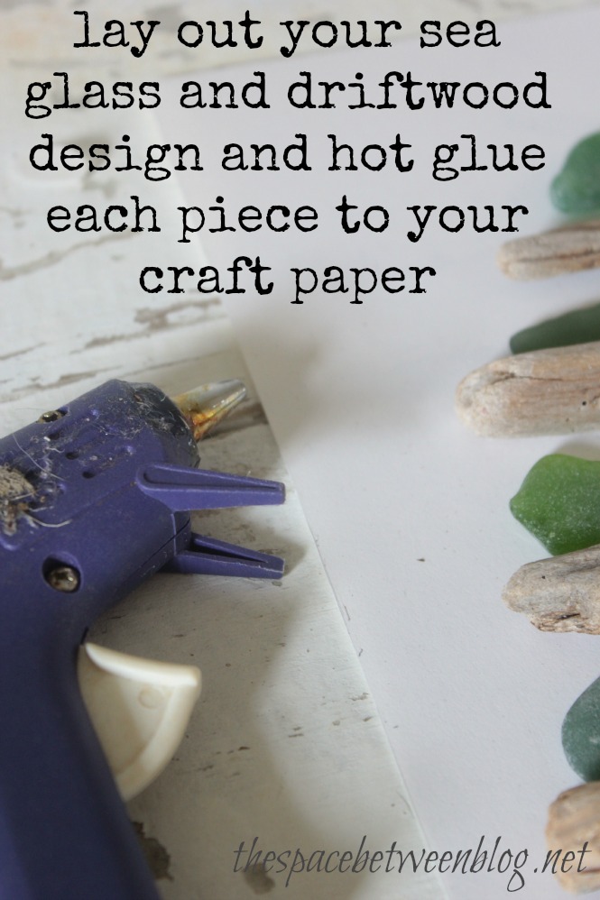 sea glass and driftwood christmas craft - the space between