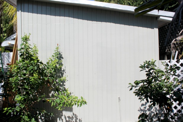 shed painted with paint sprayer