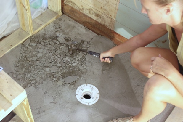 how to DIY a shower pan 