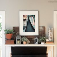 my spring mantel and some thoughts on decorating