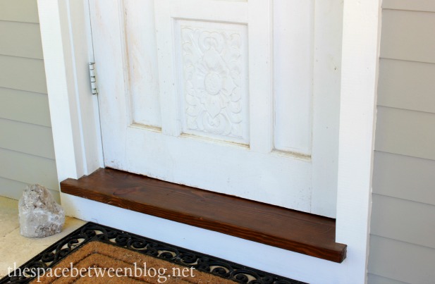 To Paint Or To Stain The Front Entry Threshold The Final