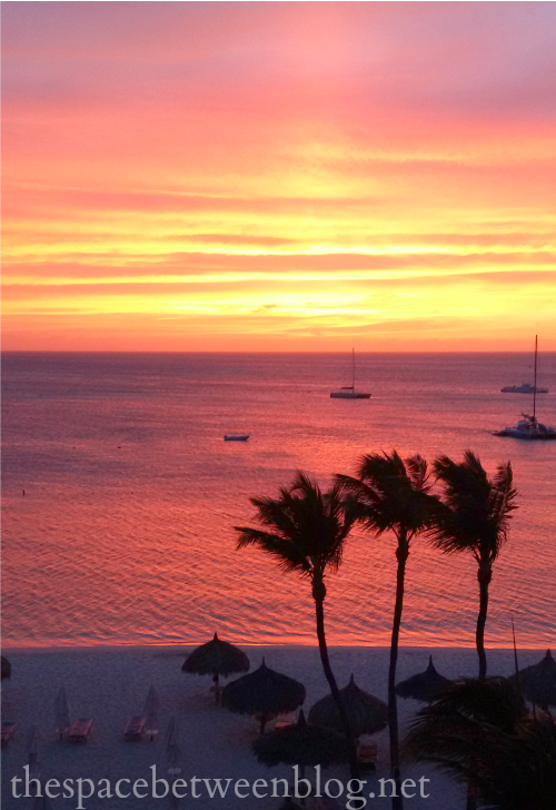 aruba sunset